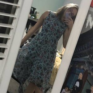 blue floral roz & ali dress